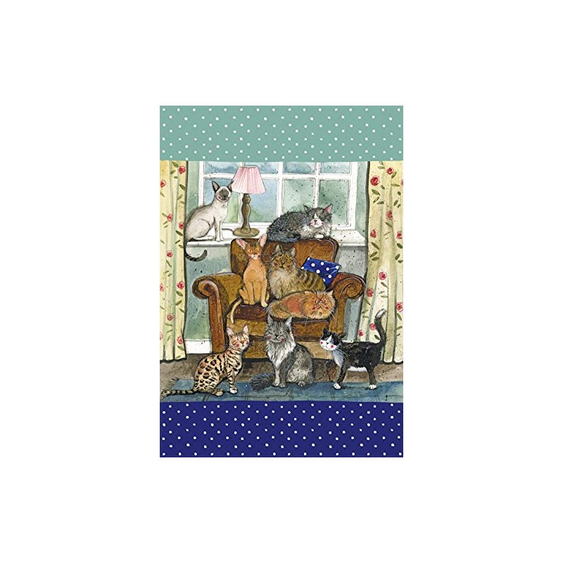 ALEX CLARK Cat House Kitchen Tea Towel