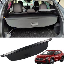 Marretoo Cargo Cover 2024 2025 2026 for Subaru Crosstrek/Impreza Hatchback for Subaru Crosstrek Accessories Upgrade Version Black for Impreza Accessories Retractable Trunk Cover Security Shield Shade