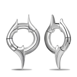 DOEARKO Ear Weights Ear Flesh Tunnel Vintage Ear Weights Hangers Stainless Steel Ear Piercing Stretched Jewellery for Men and Women, Stainless Steel, Stainless Steel