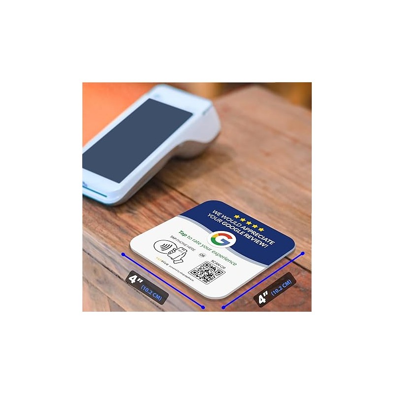 Tap Google Review Plate by TapFive - Tap for Instant
