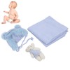 3pcs Baby Photography Props Soft Newborn Photo Blanket Doll Hat