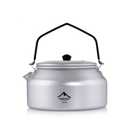 Widesea UltraLight 1L Camping Kettle, Hard-Anodized Aluminum Open Flame Safe Tea & Coffee Pot with Heat-Resistant Handle, Portable for Campfire, Backpacking, Hiking, and Outdoor Adventures