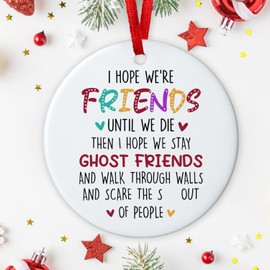 Funny Friendship Christmas Ornament Gifts, I Hope We're Friends Ornaments, Friendship Gifts for Women, Gifts for Friends Women, Friendship Gifts, for Women BFF, Work Besties