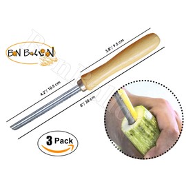 Zucchini Squash Vegetable Corer 3 pcs Corers Stainless Steel Core Remover Tool Kitchen Stuffed Vegetables Veggies Seed Remover Remove Seeds Eggplant Cucumber 8" Long Coring Tools Gadgets Drill