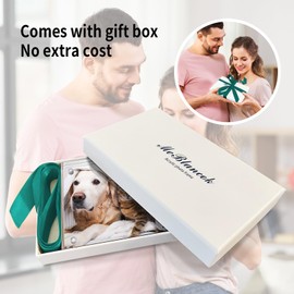 McBlancok Double Sided Picture Frame 4x6,Replace Family Glass Photo Frame for Lovely Baby,Dog and Cat Memorial (10mm +10mm thick Vertical/Horizontal Display Frame)