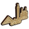 Printtoo Souvenir Wooden Engraved Cairo Egypt Monuments Fridge Magnet Gift