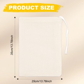 ASIRYVA 1PCS Premium Reusable Cotton Muslin Strainer Bag, Cheese Cloths for Straining& Nut Milk Bag (35cm x 25cm)