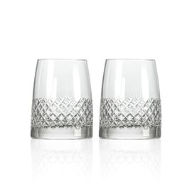 Rolf Glass Diamond Tequila Tasting Glass | 5oz Tequila Taster | Lead-Free, Diamond-Wheel Engraved | Designed and engraved in the USA | Etched Crystal Taster or Large Shot Glass | Set of 2