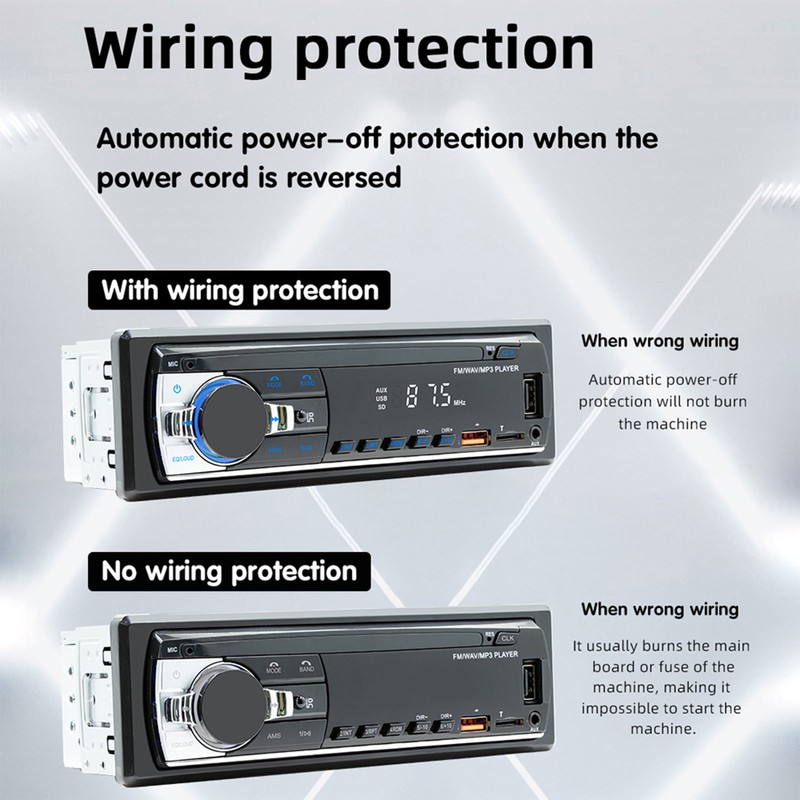 Car BT MP3 Player Multi Function Music FM Radio Lossless