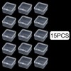 Pamtns Pack of 15 Storage Boxes Small Clear Plastic Beads