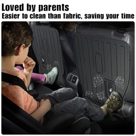 JOULARISE Kick Mats for 2024 2025 2026 Toyota Grand Highlander 7 Seats Captain Chair Car Mat Accessories, All Weather TPE Seatback Mat (Grand Highlander-2nd Row Kick Mats)