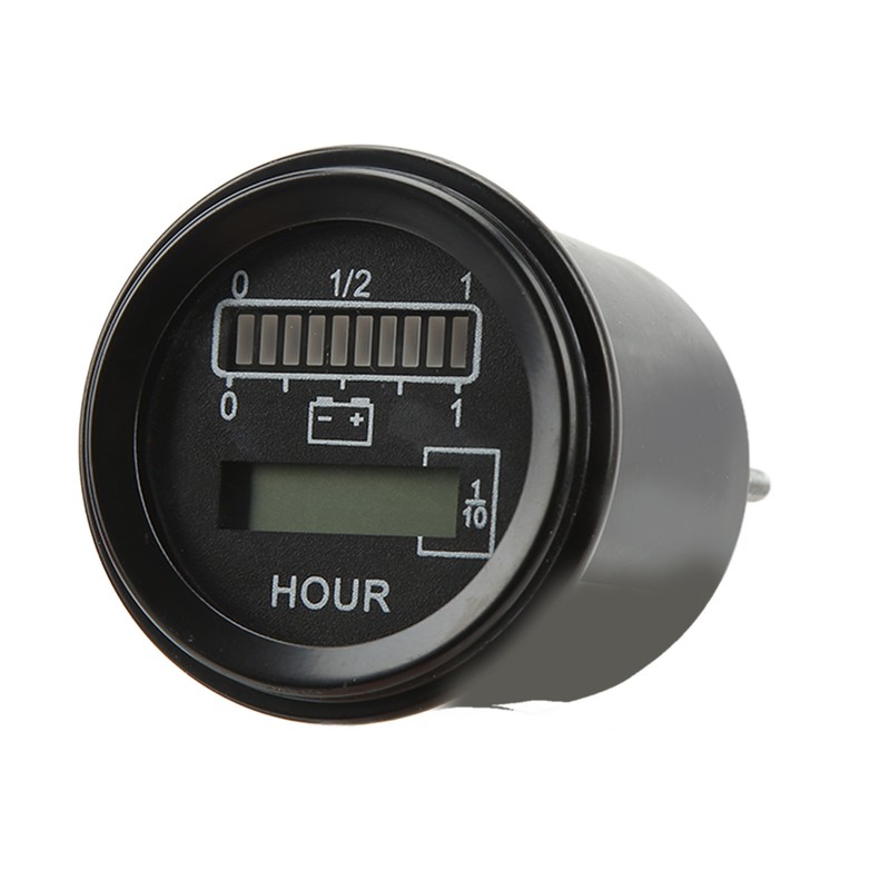 24V Round Battery Gauge 10 Levels LED Battery Indicator for