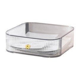 DASITON Makeup Organizer for Vanity,Large Capacity Skincare Organizers and Storage,Stackable Cosmetic Organizer for Countertop,Cosmetic Display Cases for Lipstick,Perfume,Jewelry(Clear-1)