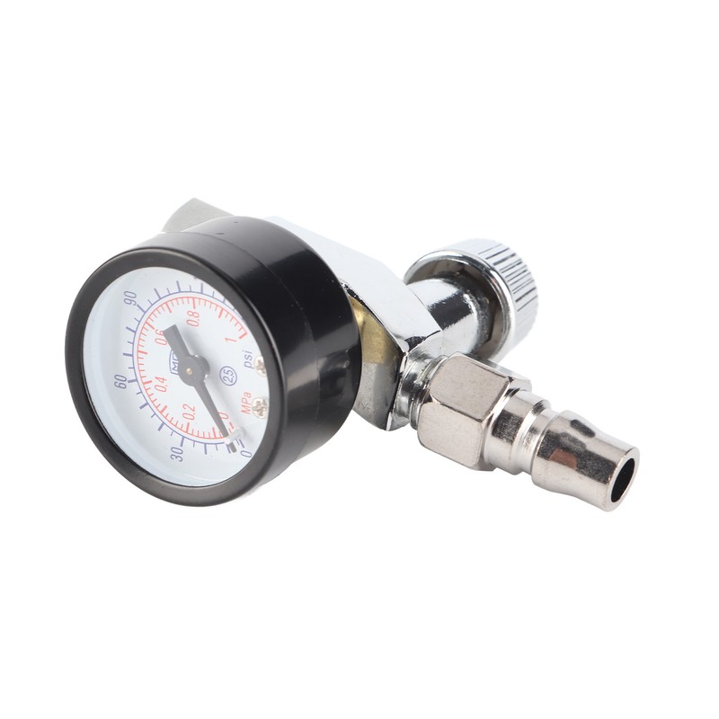 Mini Adjustable Spray Gun Air Regulator With Pressure Gauge Diaphragm