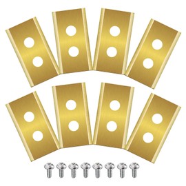 Pack of 8 Replacement Blades, Titanium Replacement Blades Compatible with All Mammotion Luba and YUKA Series Robotic Lawnmower with Screws, Garden Lawnmower Accessories