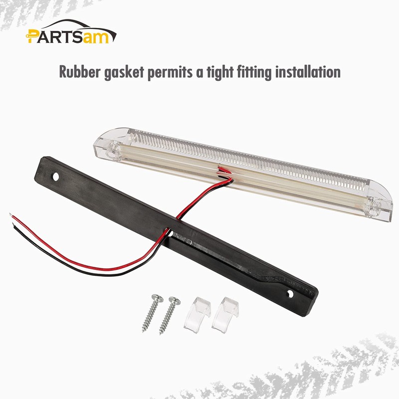 Partsam 4pcs 8" 30Led Utility Strip Light Boat Marine Lights,
