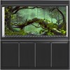 MIRRORANG 76 x 46 cm Foggy Forest Terrarium Background Stone