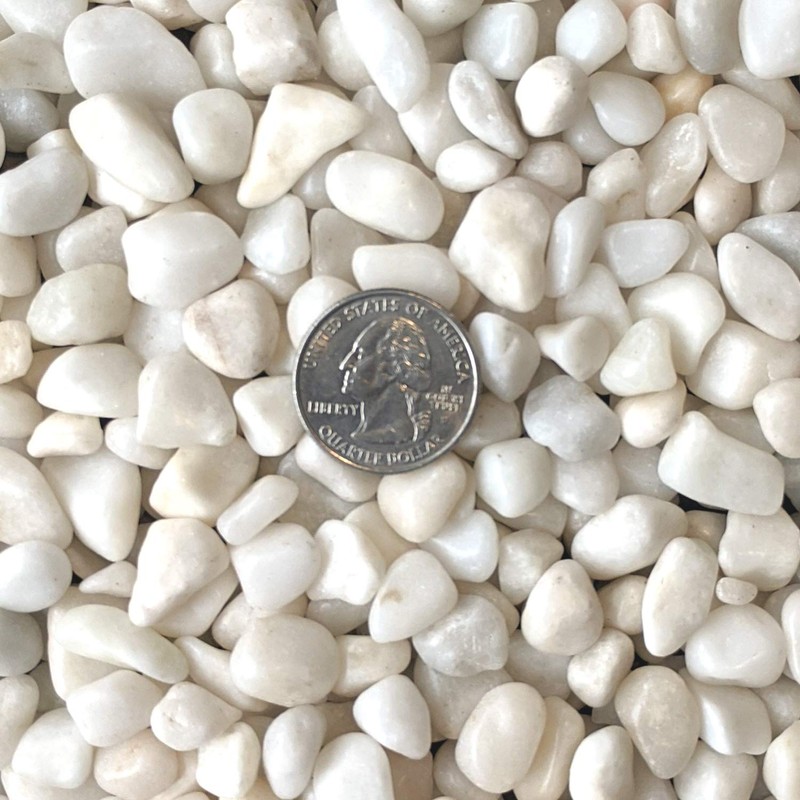 Midwest Hearth Decorative Polished White Pebbles 3/8" Gravel Size (10-lb
