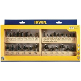 IRWIN 30 Irwin Marples 1/4" Carbide Router Bit Set Roundover Roman Ogee Cove 1901049
