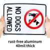 No Dogs Allowed Sign, 10"x 14" .04" Aluminum Sign Rust