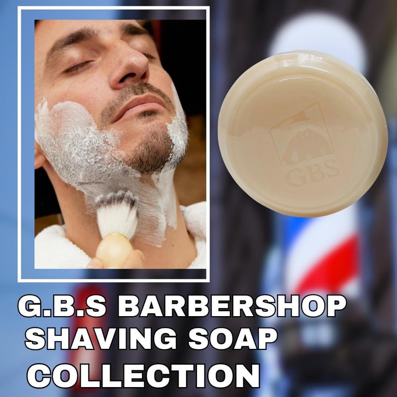 G.B.S 97% All Natural Shave Soap Set for Men, Ocean