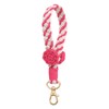 XGALBLA Elegant Rose Flower Macrame Keychain Boho Handmade Wristlet Bracelet