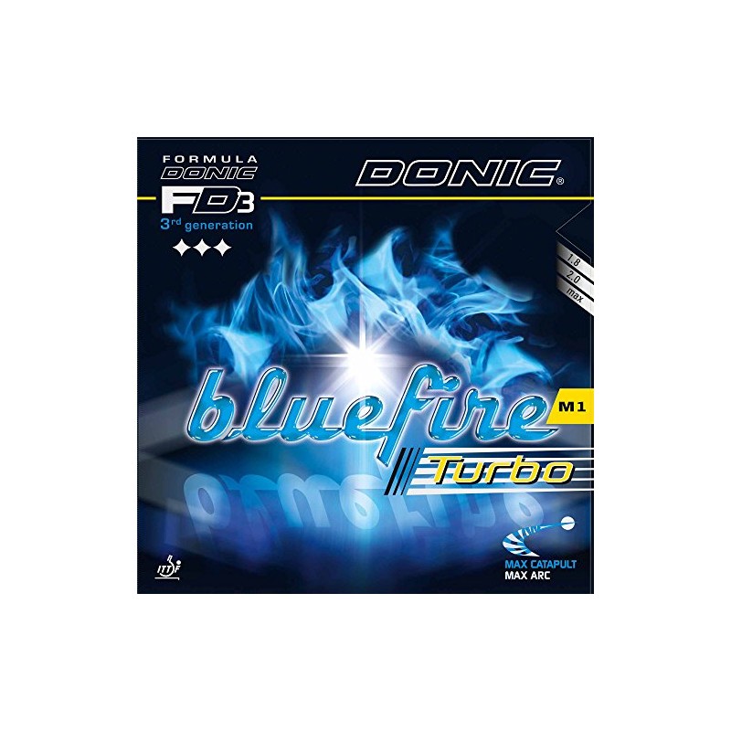 Donic Rubber Bluefire M1 Turbo, options 2,0 mm, black