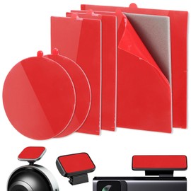 6pcs Heavy Duty Dash Cam Adhesive Pads, 3 Shapes Double-Sided Sticky Pads for Car Dashboard & Windshield High Adhesion Heat-Resistant Mounting Tape Mirror Sticker for Car Recorder Phone Holders