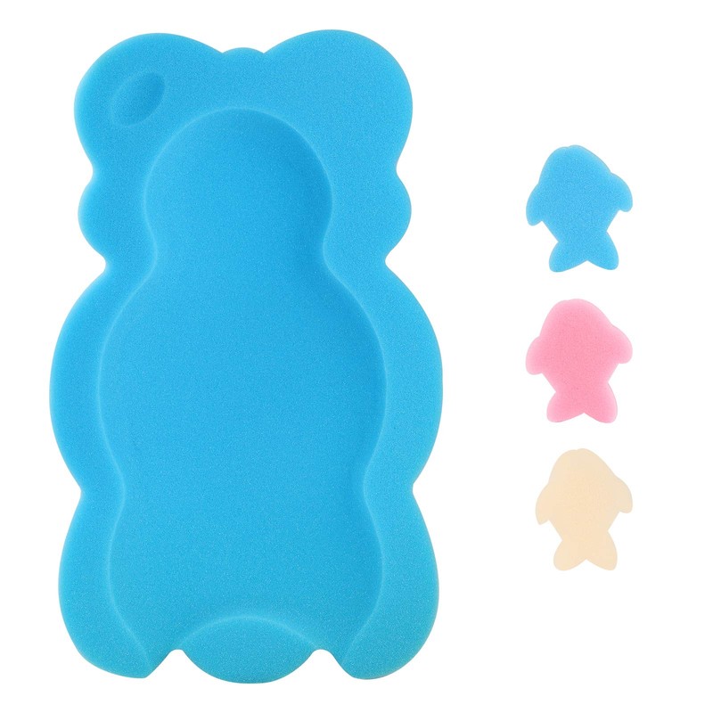 KECUCO Baby Bath Cushion Infant Sponge Mat, Toddler & Newborn