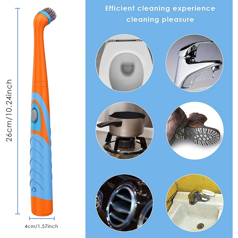 Electric Cleaning Brush with Household All Purpose 4 Brush Heads