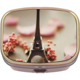Eiffel Tower Paris Brass Rectangle Pill Box