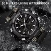 Lige Mens LIGE Classic Luxury Wristwatch Sport Waterproof Quartz Silicone