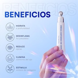 MIST JEWEL  Crema para contorno de ojos, arrugas, bolsas y ojeras obscuras  Con cafena, cido hialurnico y esferas hidratantes 20g                     