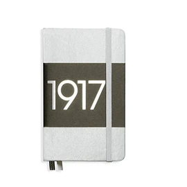 LEUCHTTURM1917 Metallic Special Edition - Pocket A6 Ruled Hardcover Notebook (Silver) - 187 Numbered Pages
