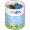 Heyda Stempelkissen-Set Rainbow, klarsicht-runddose