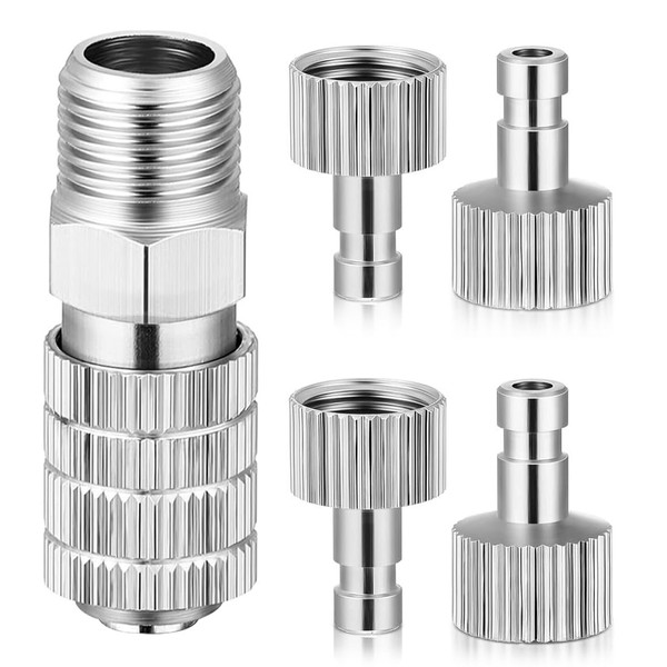OUDQFCJ 5 pieces airbrush quick coupling disconnection adapter kit, sockets