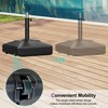 PURPLE LEAF HDML32 Patio Market Umbrella Stand Base with Wheels