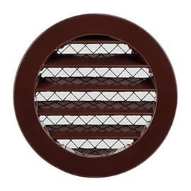 Steinberg14 Brown Aluminum 100mm / 4'' Ventilation Grille, Grid Air Vent Cover for Round Ducting, Vent Pipe Cover