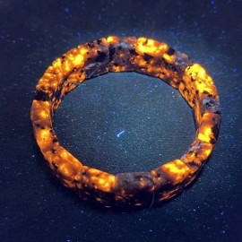 Unbranded Yooperlite Sodalite UV Reactive Flame Stone Healing Women Men Stretch Bracelet