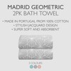 Allure Geometric Design Bath Towel, Pack of 2, 70 x