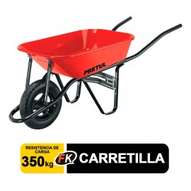 Pretul Carretilla 3.5ft3 Roja Llanta Neumática, Pretul 20675