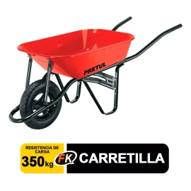 Pretul Carretilla 3.5ft3 Roja Llanta Neumática, Pretul 20675