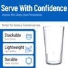 Carlisle FoodService Products Stackable Tumbler with Pebbled Exterior for Restaurants,