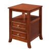 Convenience Concepts Melbourne Square End Table in Cinnamon Wood Finish