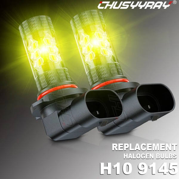 CHUSYYRAY Pair 9005 H10 9145 9140 LED Fog Light 3000K