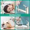 HEROBAI Single Hole Bathroom Faucet, Single Handle Modern Pull Out
