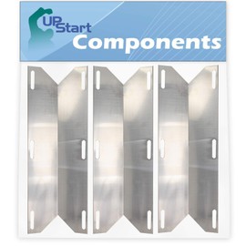 3-Pack BBQ Grill Heat Shield Plate Tent Replacement Parts for Jenn Air 720-0099-NG - Compatible Barbeque Stainless Steel Flame Tamer, Guard, Deflector, Flavorizer Bar, Vaporizer Bar, Burner Cover