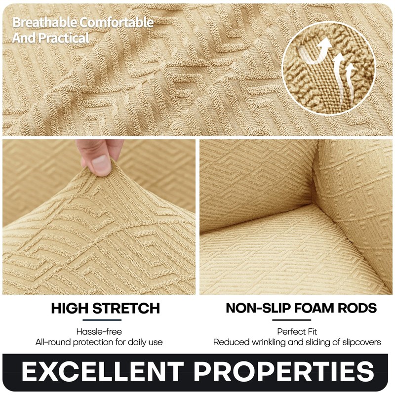 CHELZEN Sofa Seat Cushion Cover, Highly Elastic Seat Cover, Stretch