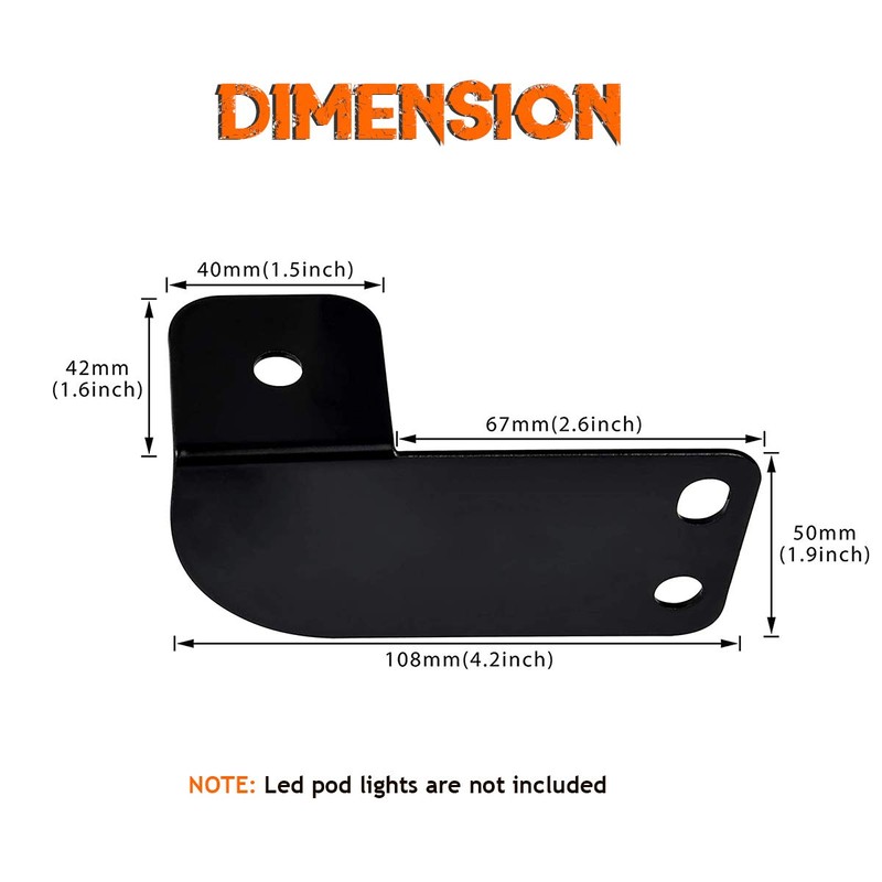 Chelhead Pro Fit Rear Light Brackets Mounts to Roll Cage