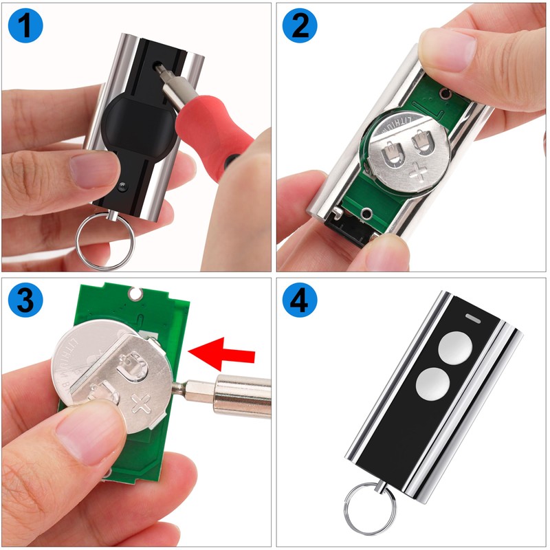 pepape Garage Handheld Transmitter for Standard Steel Entrematic RCU 433-2K,